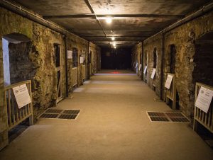 Inside of a dimly lit corridor at Bodmin Goal