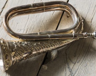 Commanding officers bugle at Cornwall's Regimental Museum