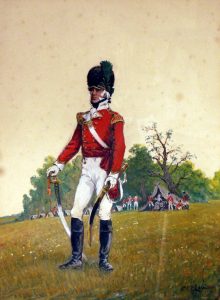 A painting of an officer of the 32nd regiment