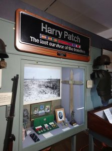 The current Harry Patch Display at Cornwall's Regimental Museum