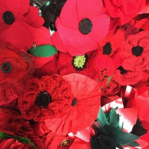 Handmade Poppies at Cornwall's Regimental Museum Fun Palaces Event 2017