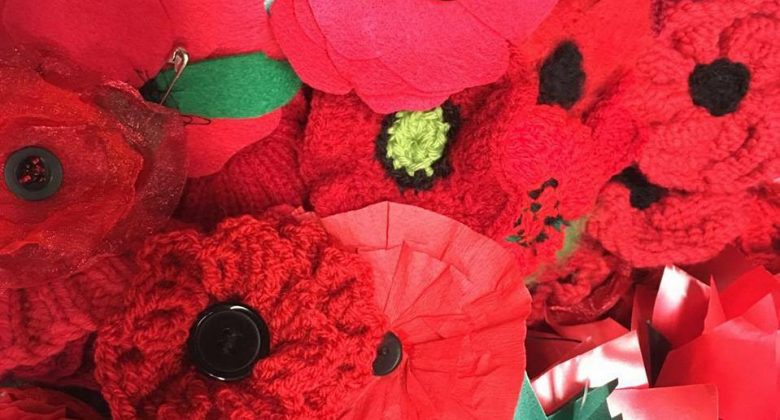 Handmade Poppies at Cornwall's Regimental Museum Fun Palaces Event 2017