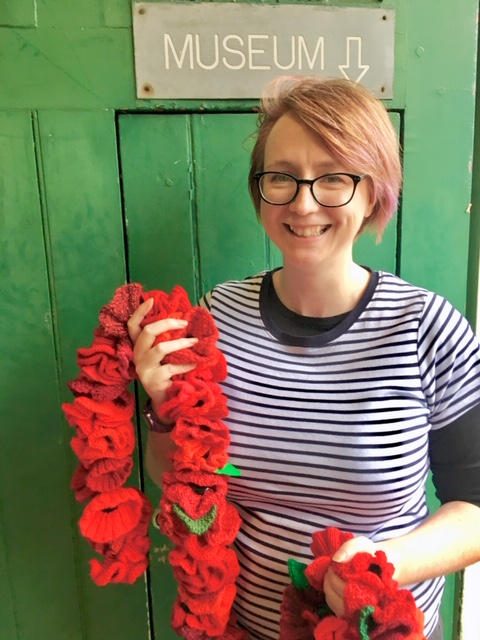 Handmade Poppy Tribute, Armistice Centenary, Bodmin 100, Cornwall's Regimental Museum, Bodmin Keep
