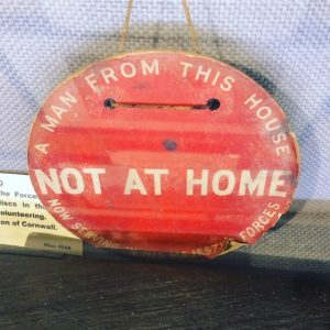Not At Home sign, WW1, Propaganda