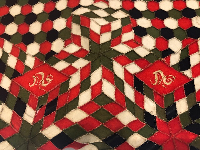  Underside of the Lucknow Quilt showing the intricate needlework