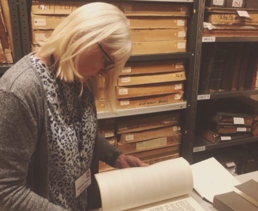 Deb Vosper, Researcher at Bodmin Keep, Pictured in the Archive