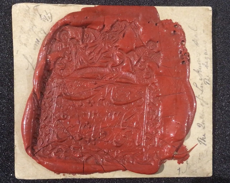 A red wax seal