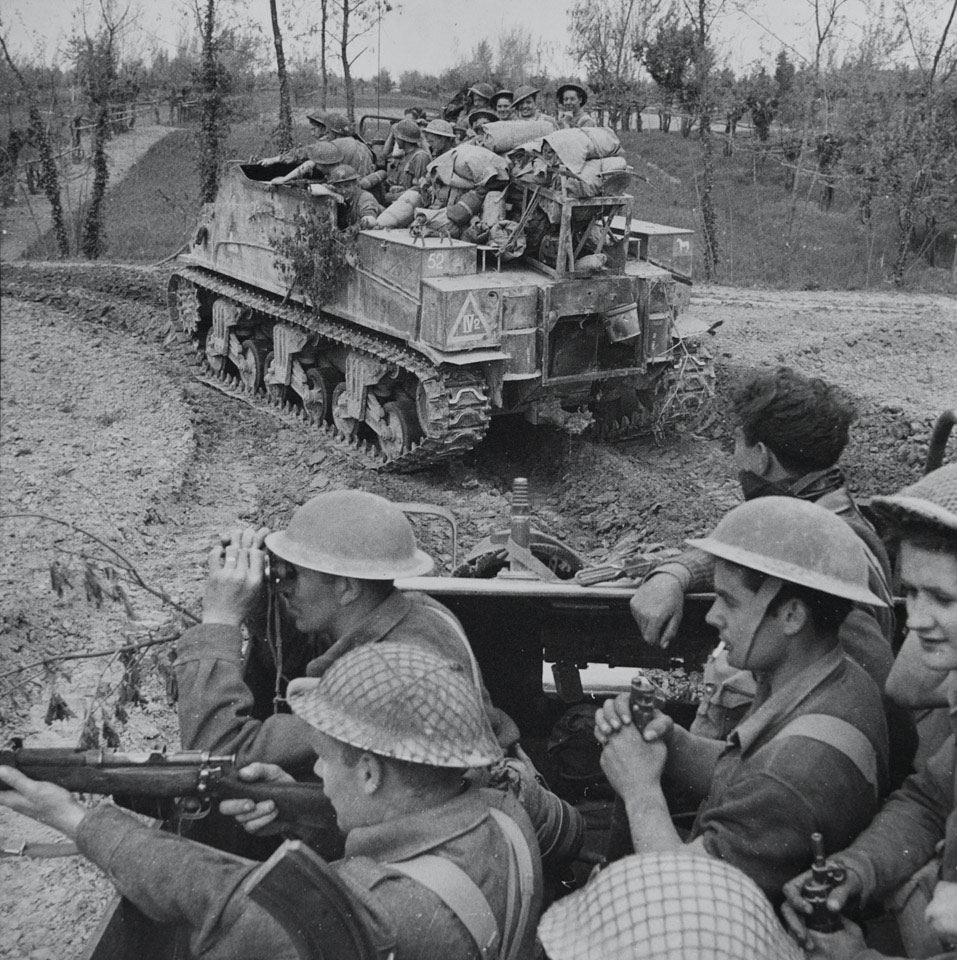 An example of a Canadian 'Kangaroo' armoured vehicle in Italy 1945
