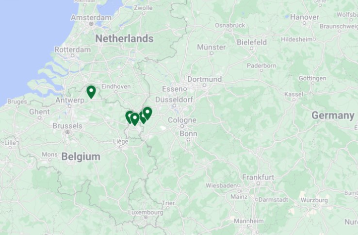 Map showing location of 5 DCLI in late December 1944-January 1945
